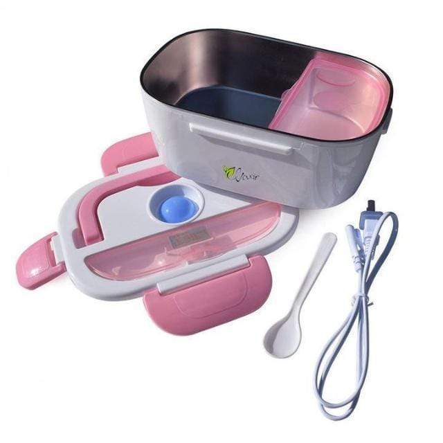 Gadgets d'Eve cuisine Rose / Boîte en Acier Inoxydable Sopcho™ : Boite à repas électrique portable